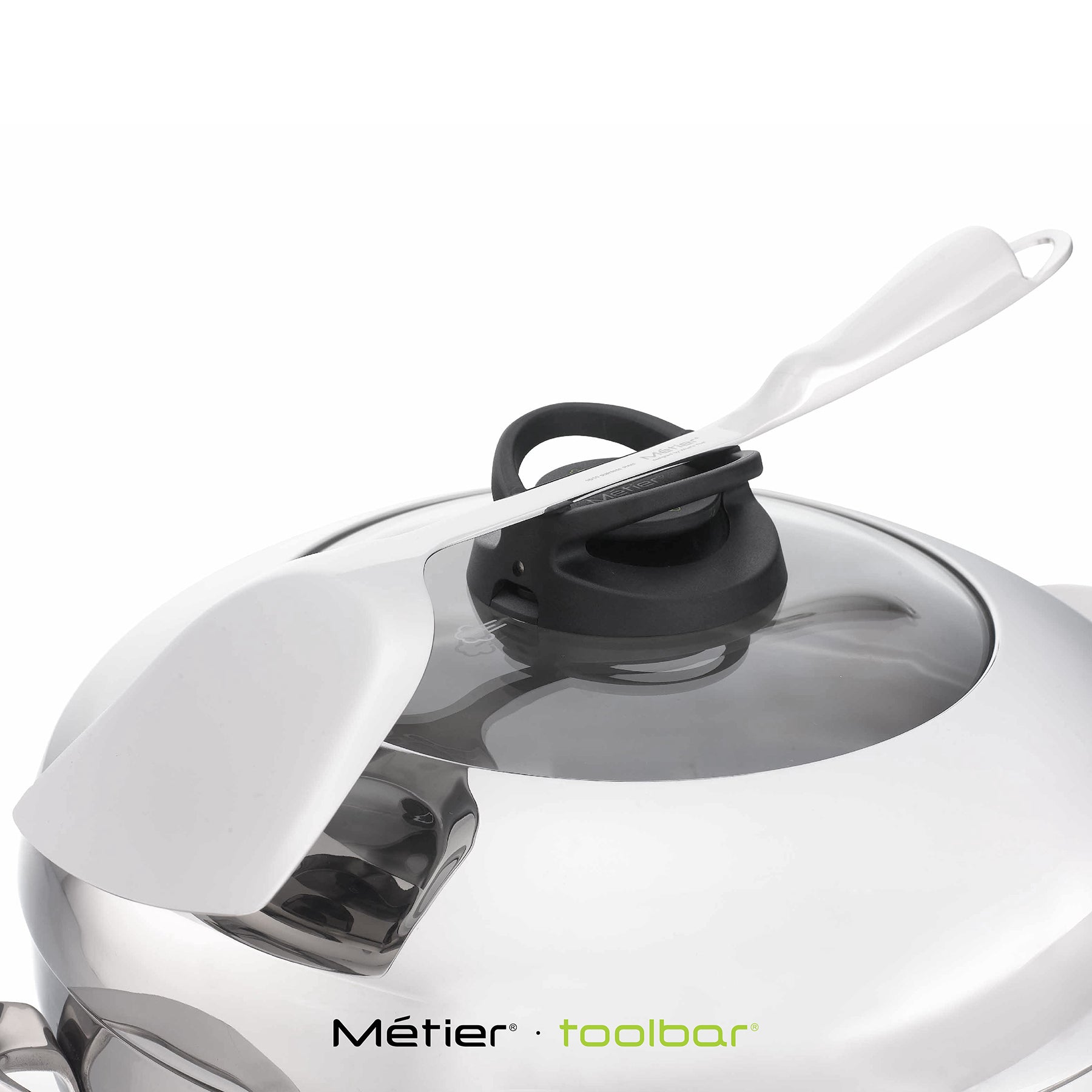 Metier Tri-ply Stainless Steel Wok with Adjustable Vent Lid / 33cm