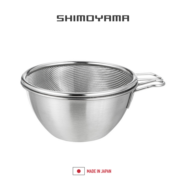 SHIMOYAMA Mixing bowl with handle + Nesting Mesh Sieve - 2pc Set