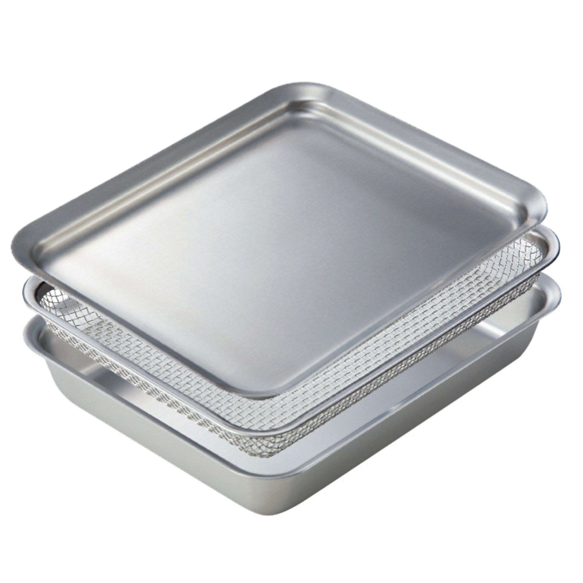 SHIMOYAMA Nesting Stainless Steel 3pc Tray Set