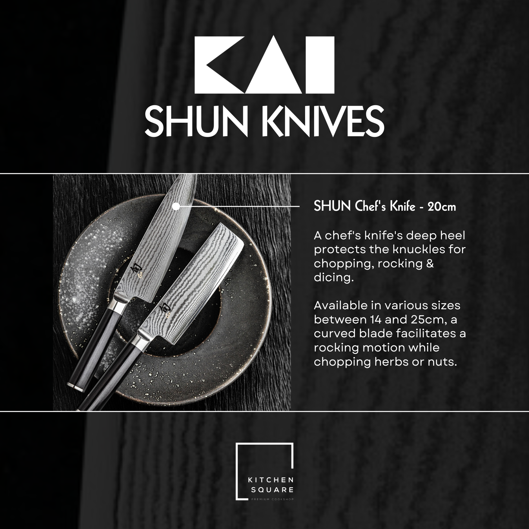 SHUN Classic Santoku Knife (18cm) - Black