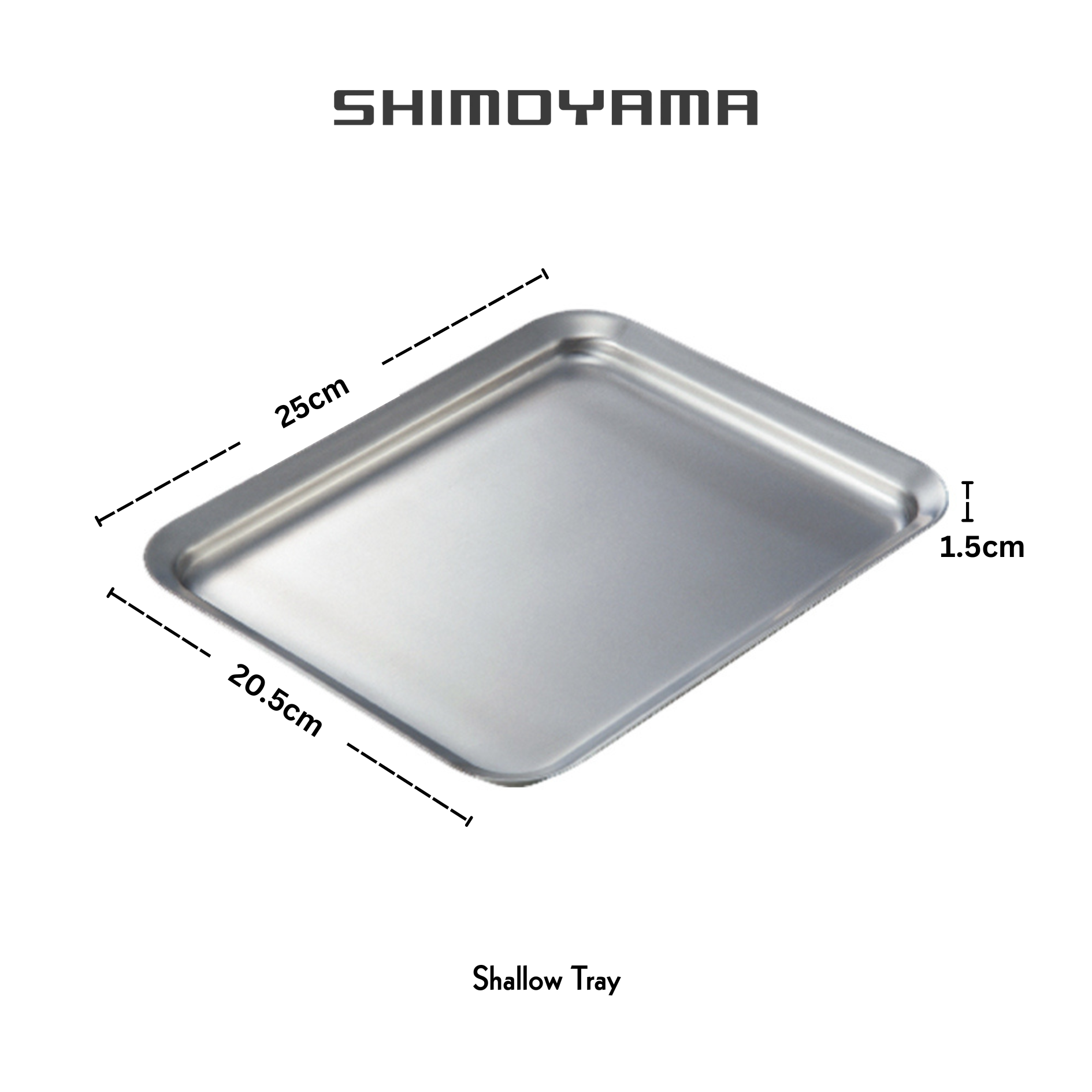 SHIMOYAMA Nesting Stainless Steel 3pc Tray Set