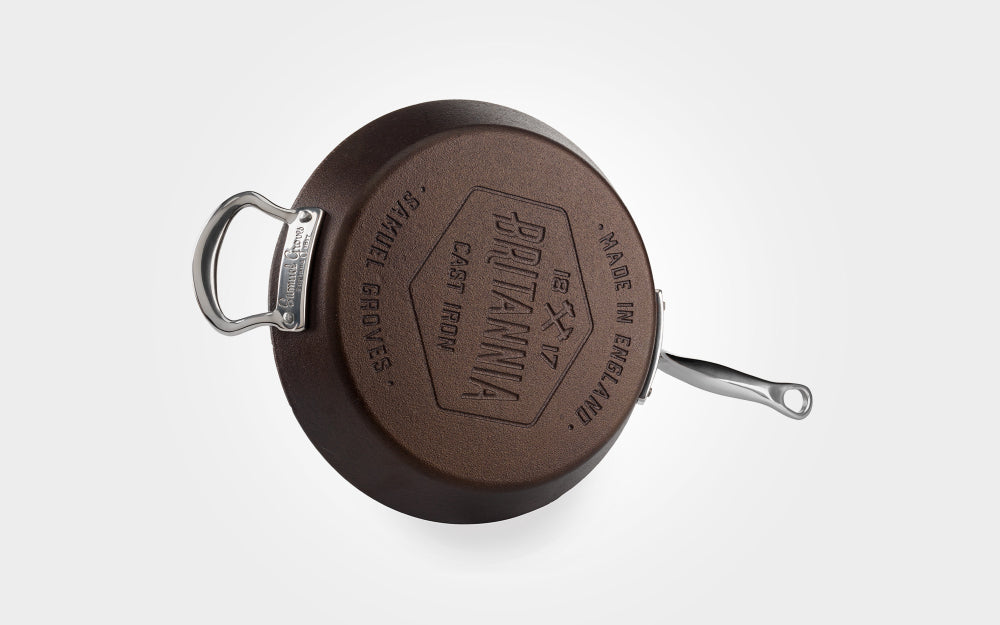 Samuel Groves Britannia 28cm Cast Iron Skillet Frypan
