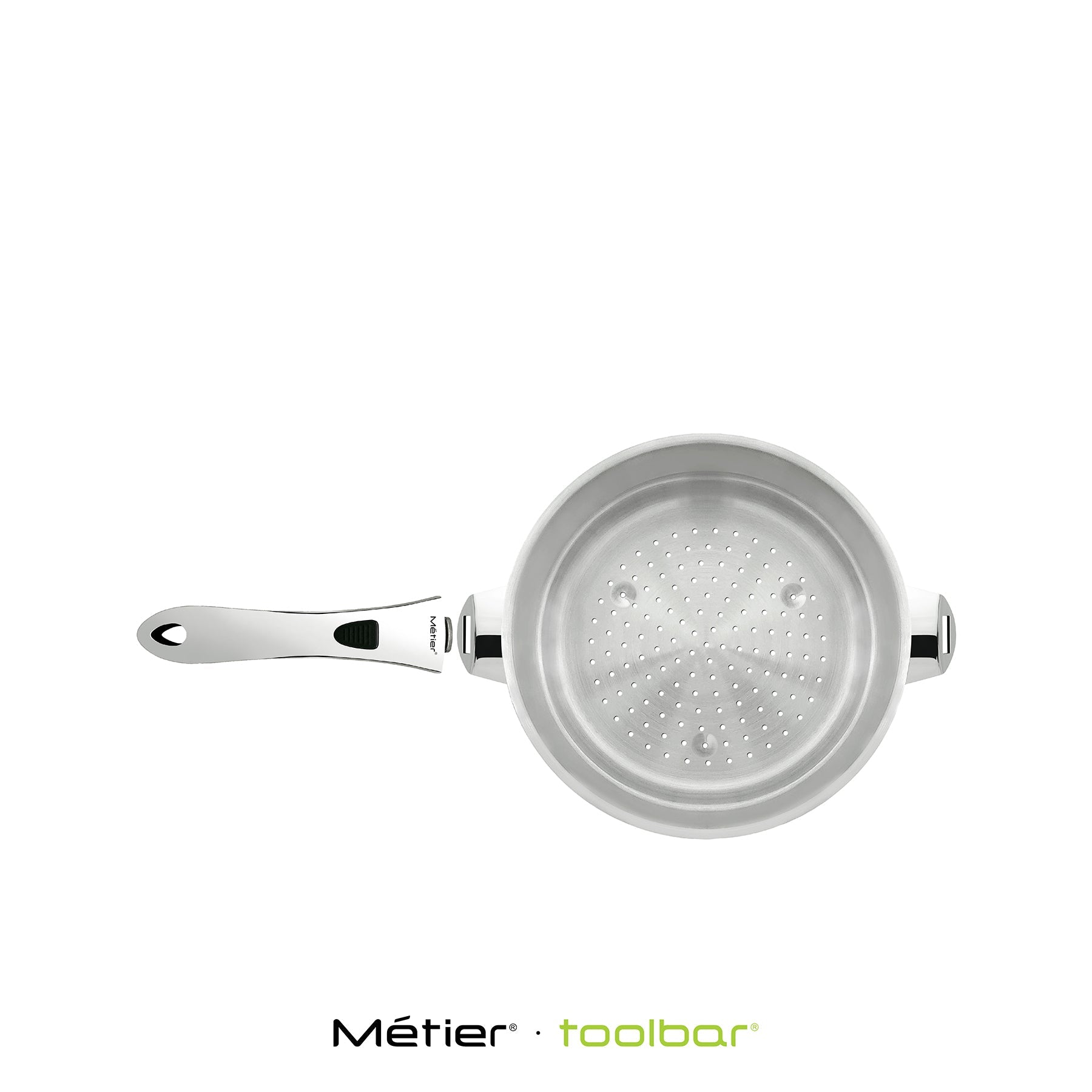 ON~&~OFF 22CM CASSEROLE with STEAMER INSERT Patented Detachable Handle