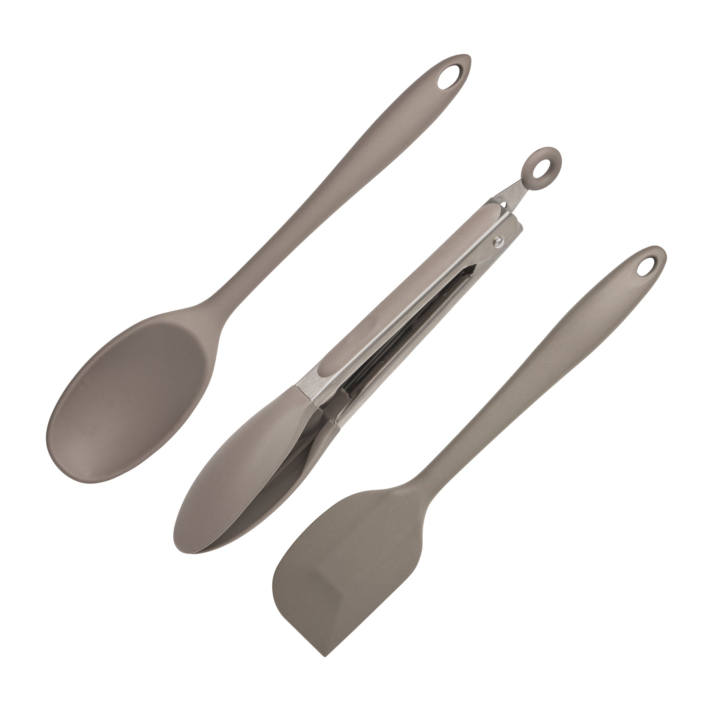 Taylor's Eye Witness - 3pcs Silicone utensil set - Spatula, Spoon, and Tongs,