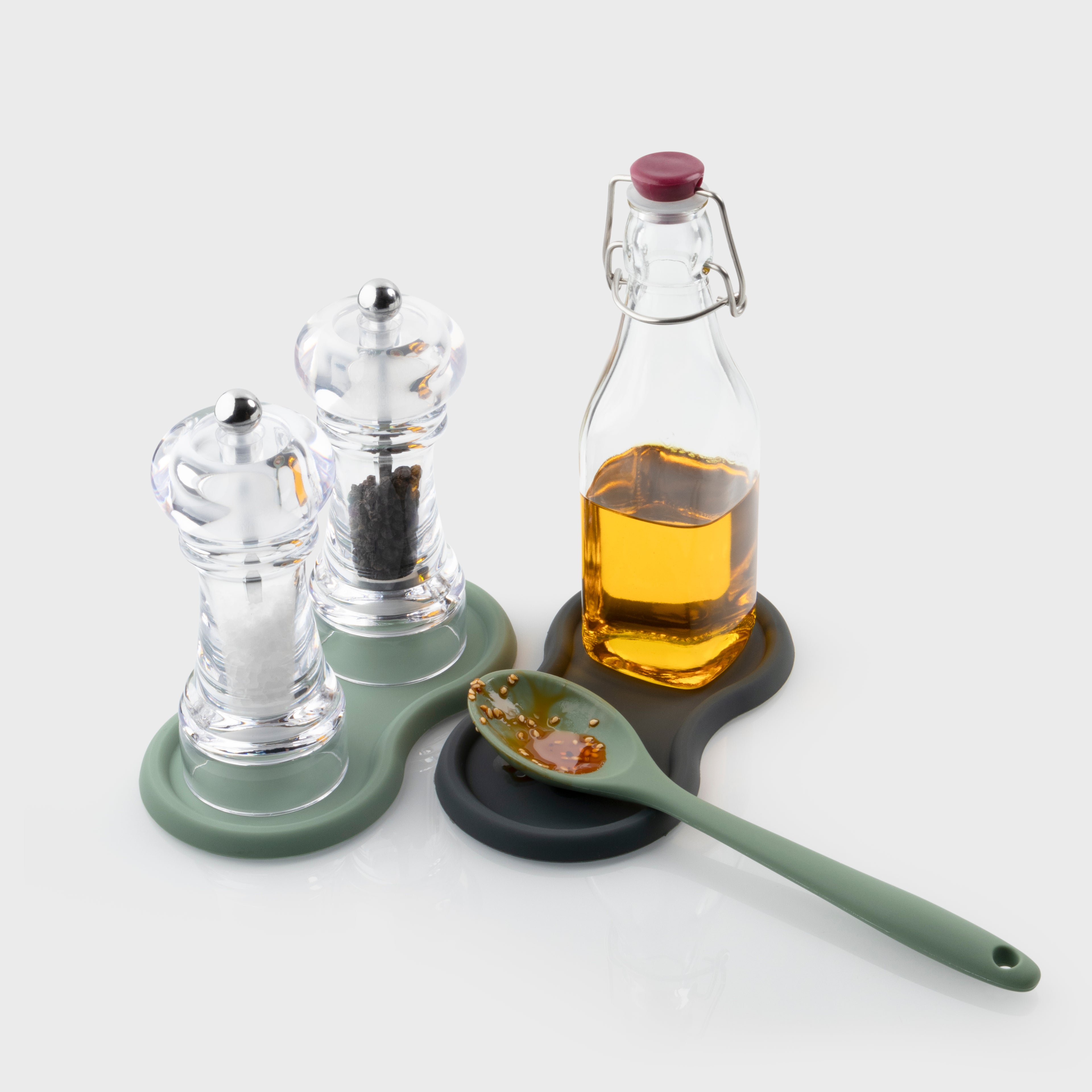Taylor's Eye Witness - Silicone Salt & Pepper Mill and Bottle Stand - 3 Colours