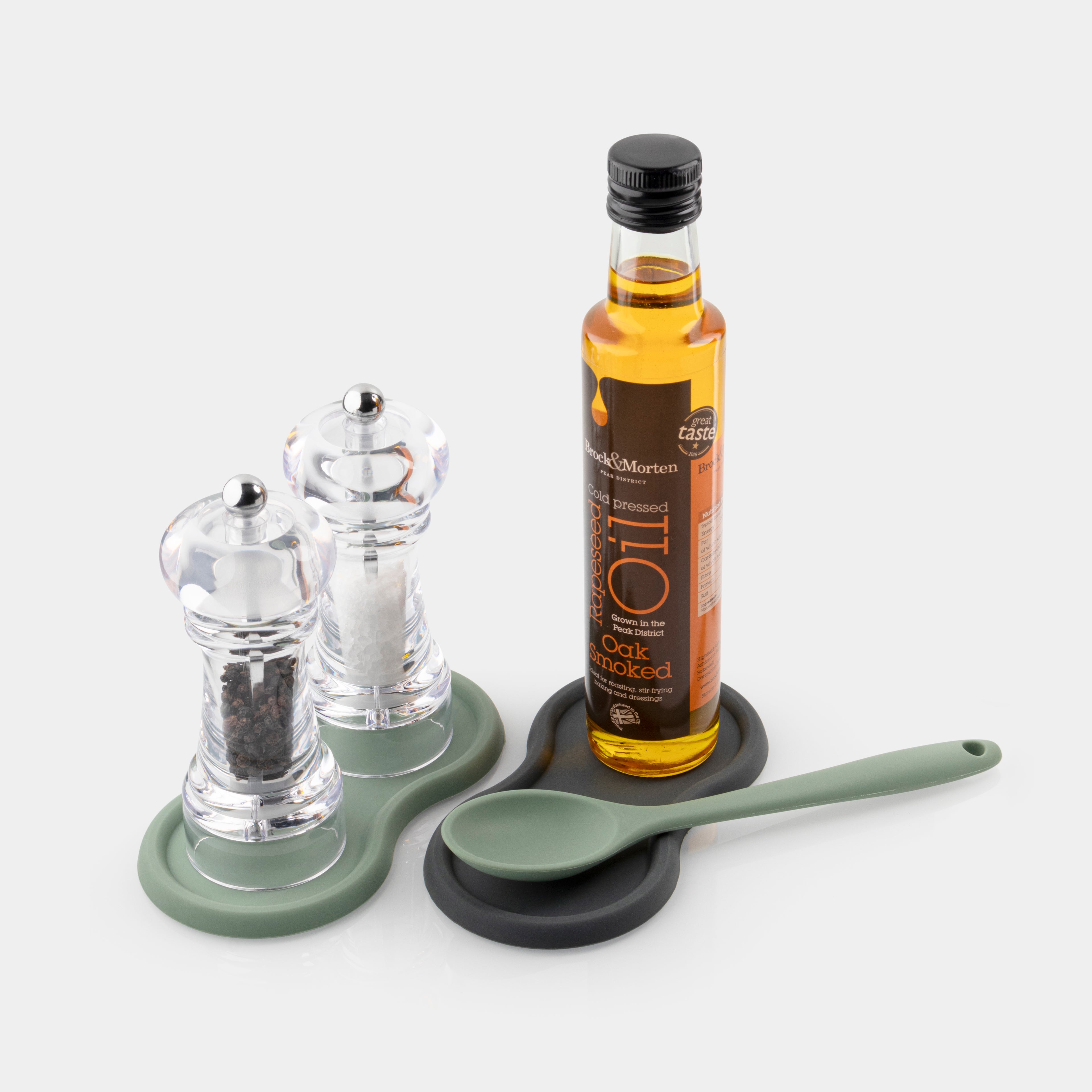 Taylor's Eye Witness - Silicone Salt & Pepper Mill and Bottle Stand - 3 Colours