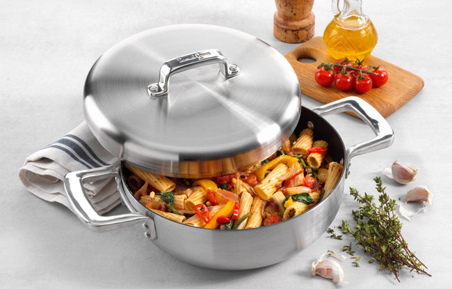 Samuel Groves Urban Series 30cm Non-stick Triply Chefs Pan with Domed Lid