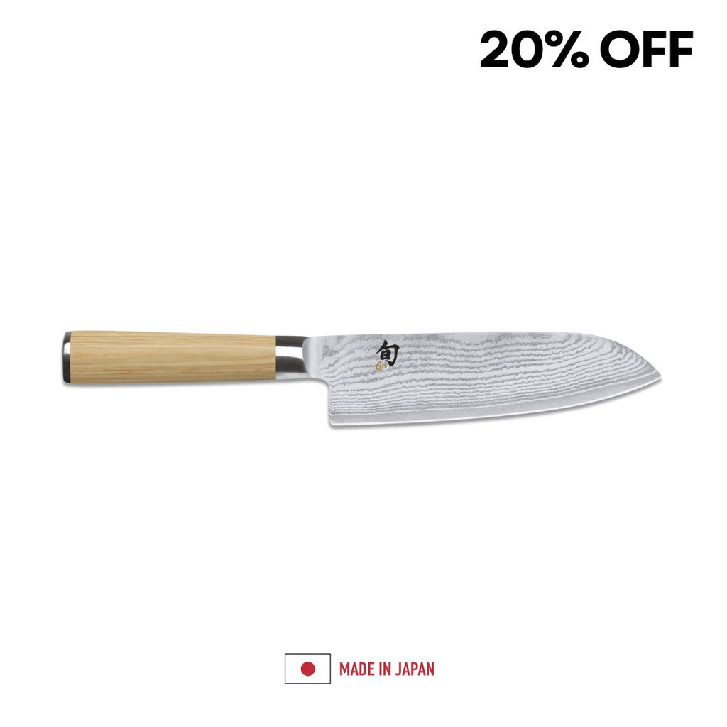 SHUN Classic Santoku Knife (18cm) - White
