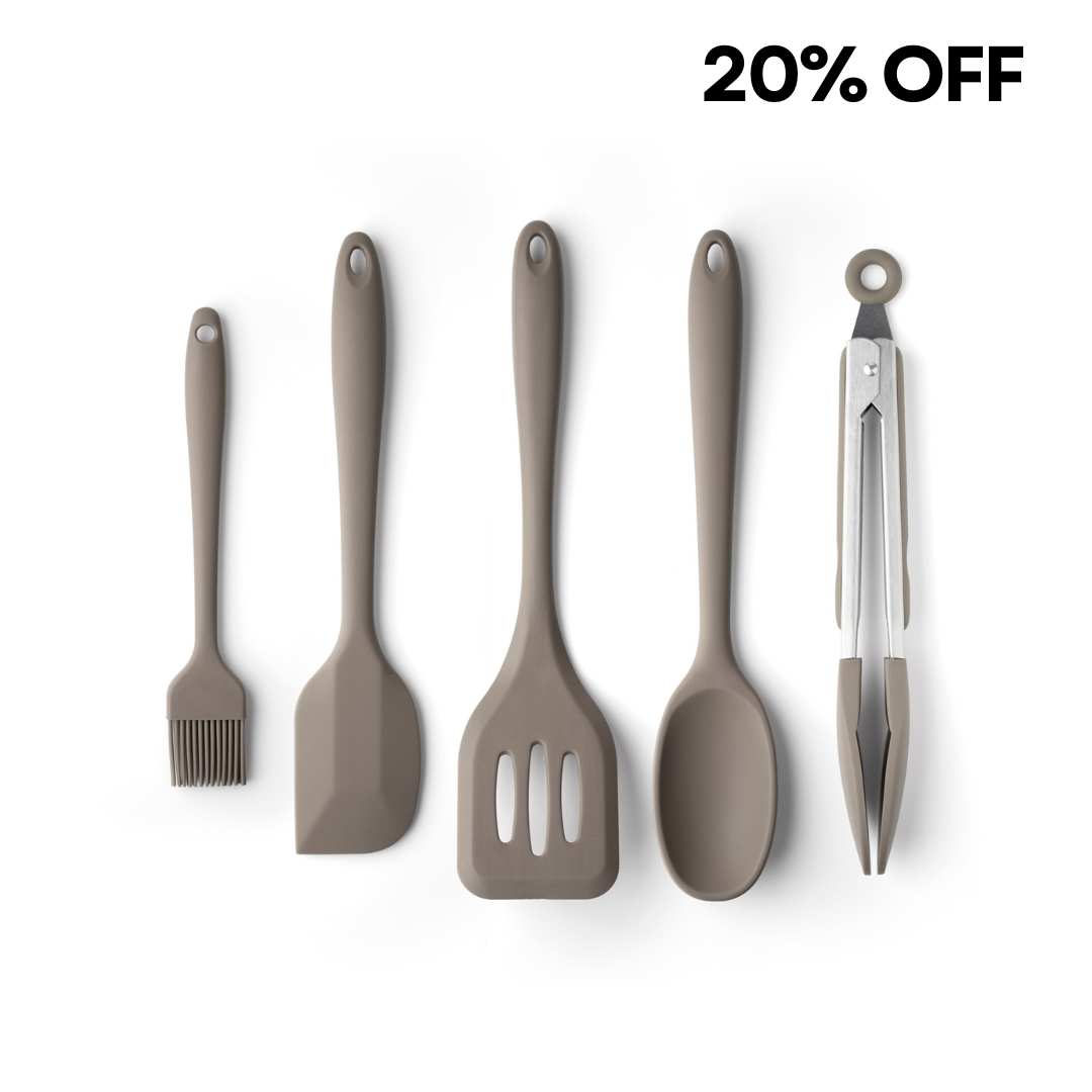 Taylor's Eye Witness - Silicone 5-Piece Silicone Kitchen Utensils Set - 4 Colour Options