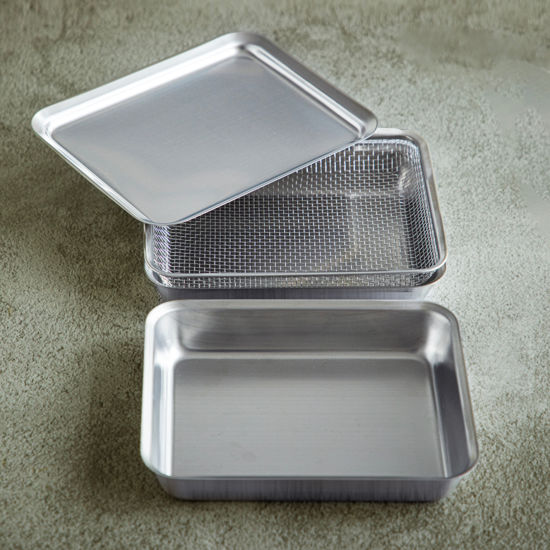 SHIMOYAMA Nesting Stainless Steel 3pc Tray Set
