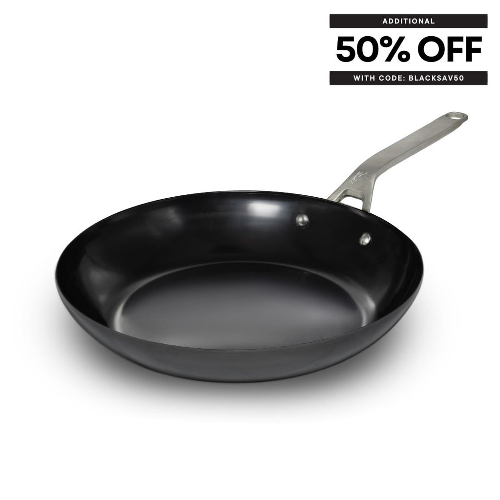 Saveur Selects NITRI-BLACK™ Carbon Steel Frying Pan - 30cm / 12" - Voyage Series