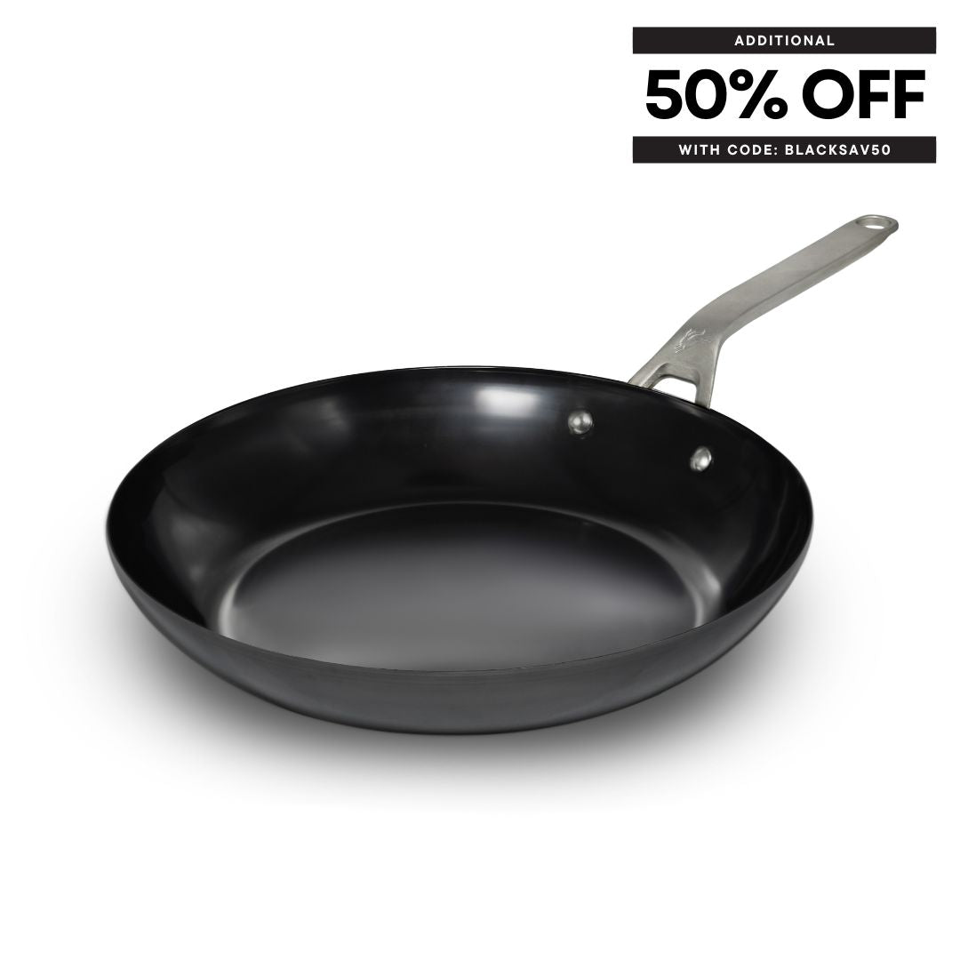 Saveur Selects NITRI-BLACK™ Carbon Steel Frying Pan - 30cm / 12" - Voyage Series