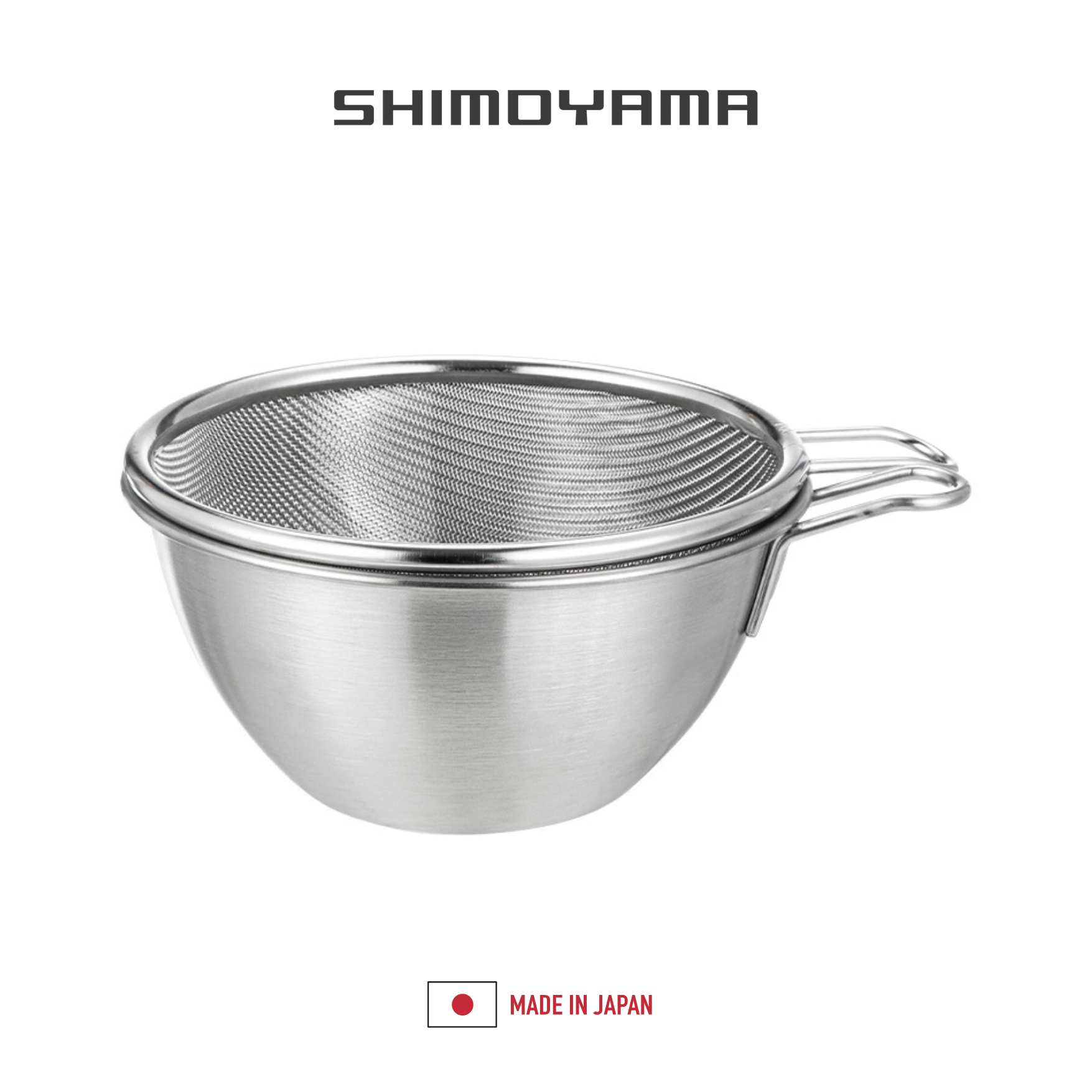 SHIMOYAMA Mixing bowl with handle + Nesting Mesh Sieve - 2pc Set