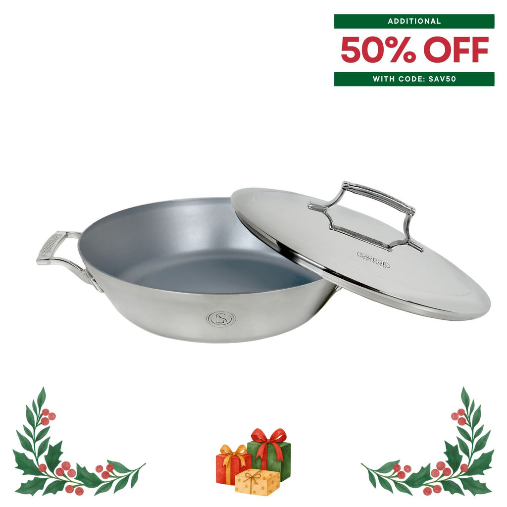 Saveur Selects Voyage Series Tri-ply Non-stick Everyday pan with Lid - 30cm