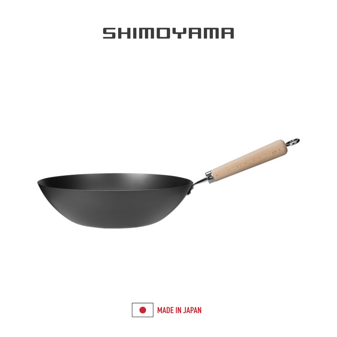 Shimoyama Japanese Nitrided Carbon Steel Wok