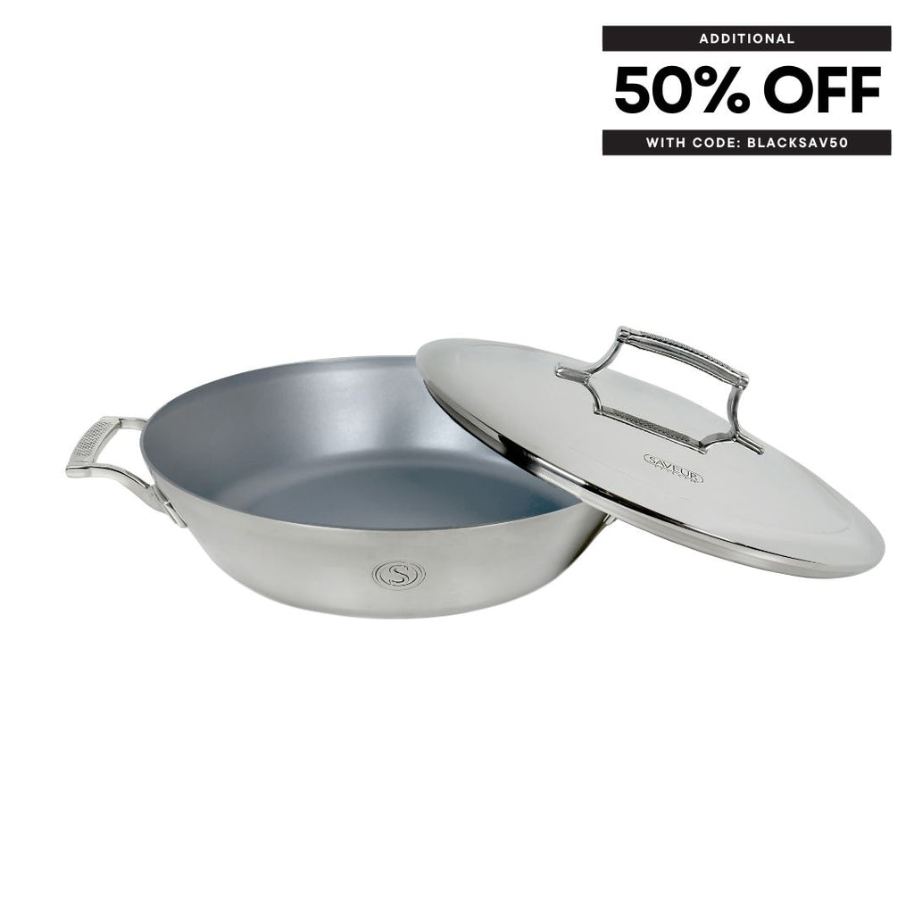 Saveur Selects Voyage Series Tri-ply Non-stick Everyday pan with Lid - 30cm