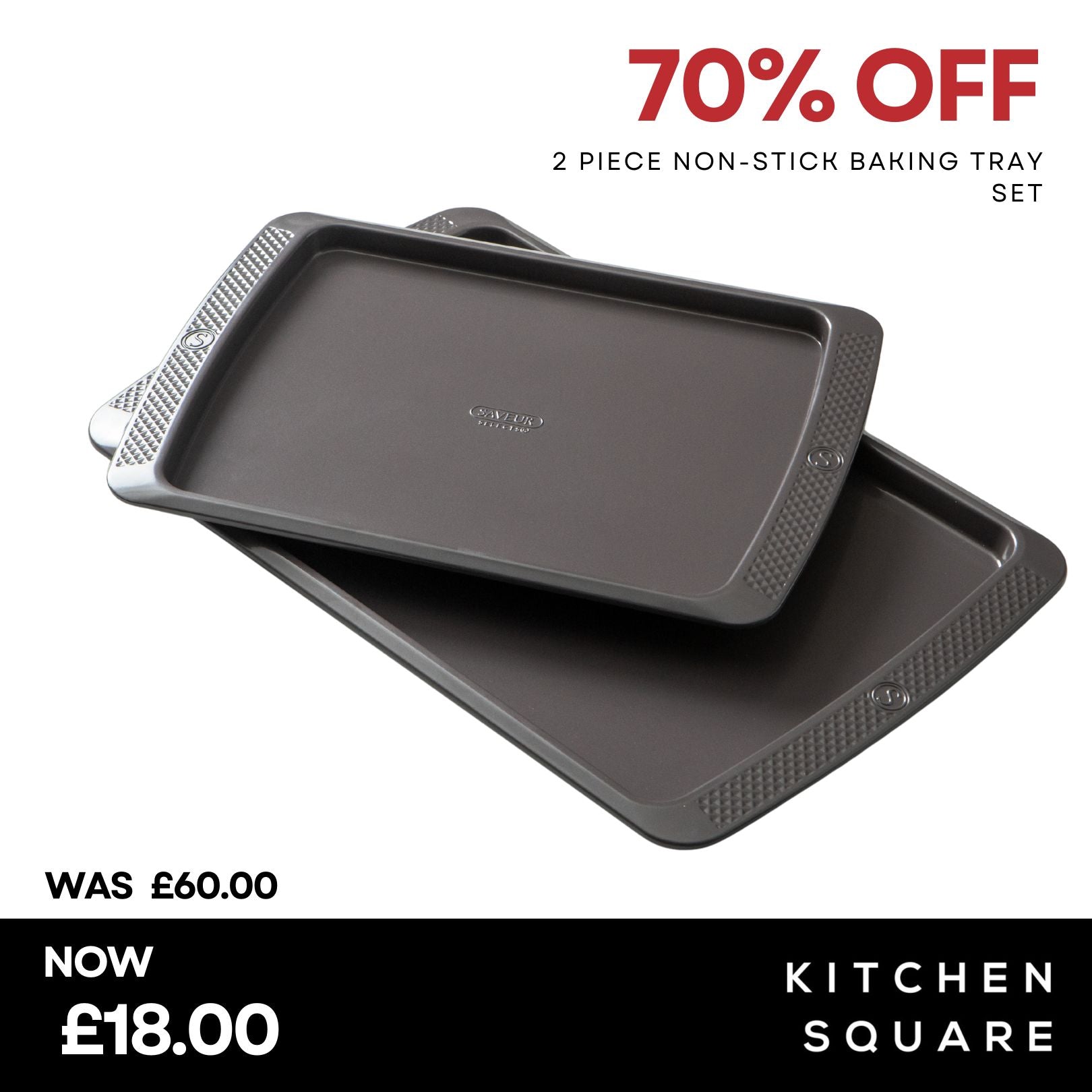 Artisan Series 2pc Non-stick Rimmed Baking tray set (2 Sizes)