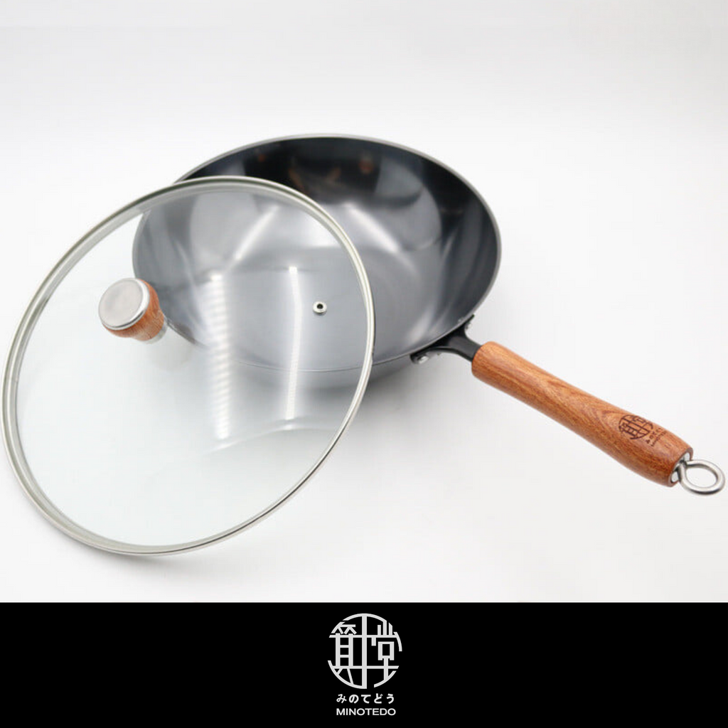 Minotedo NITRI-BLACK™ Carbon Steel WOKs - 30cm