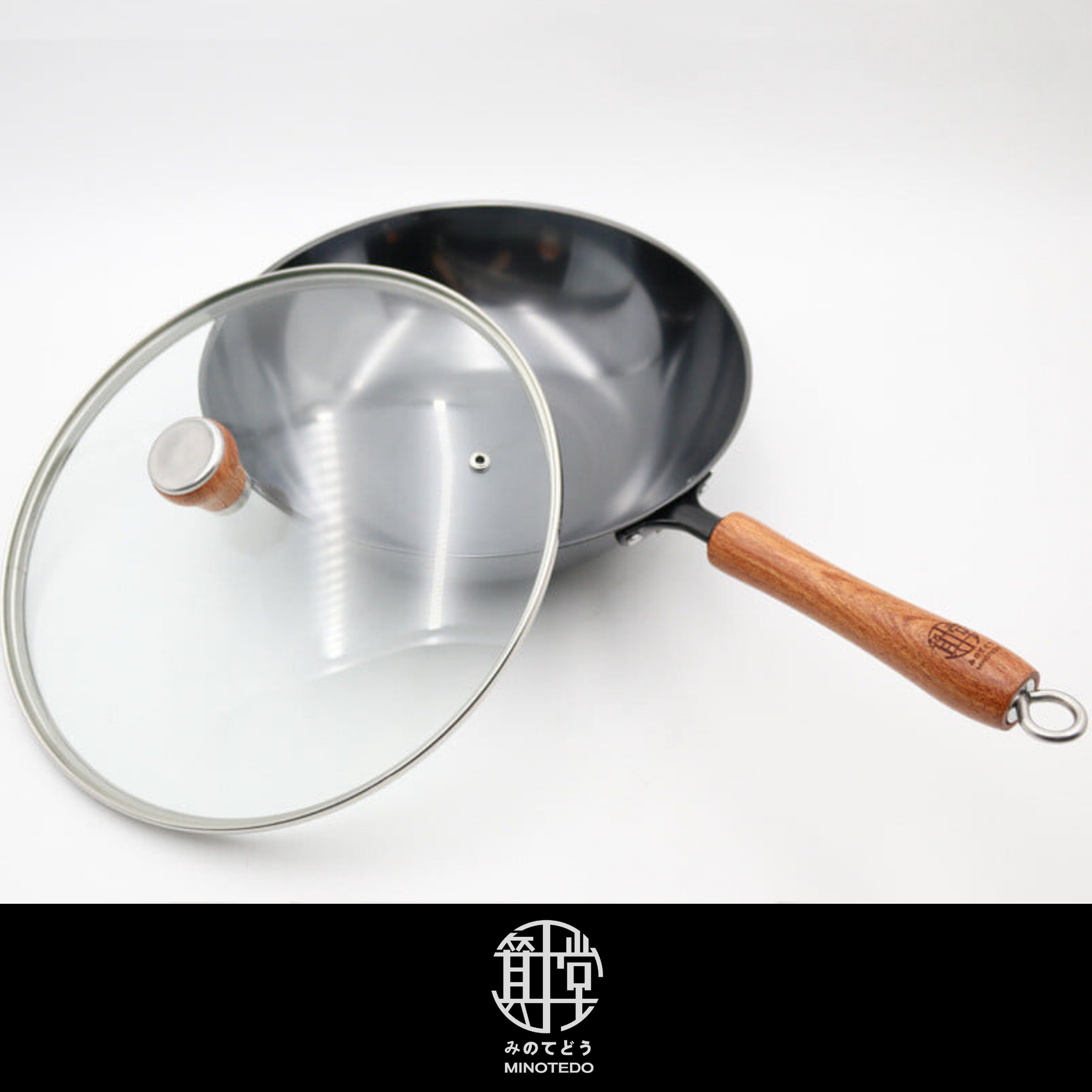 Minotedo NITRI-BLACK™ Carbon Steel WOKs - 30cm