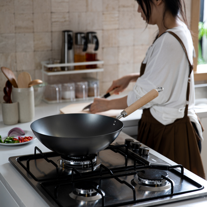 Shimoyama Japanese Nitrided Carbon Steel Wok