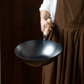 SHIMOYAMA Imported Japanese Nitrided Carbon Steel Wok 30cm