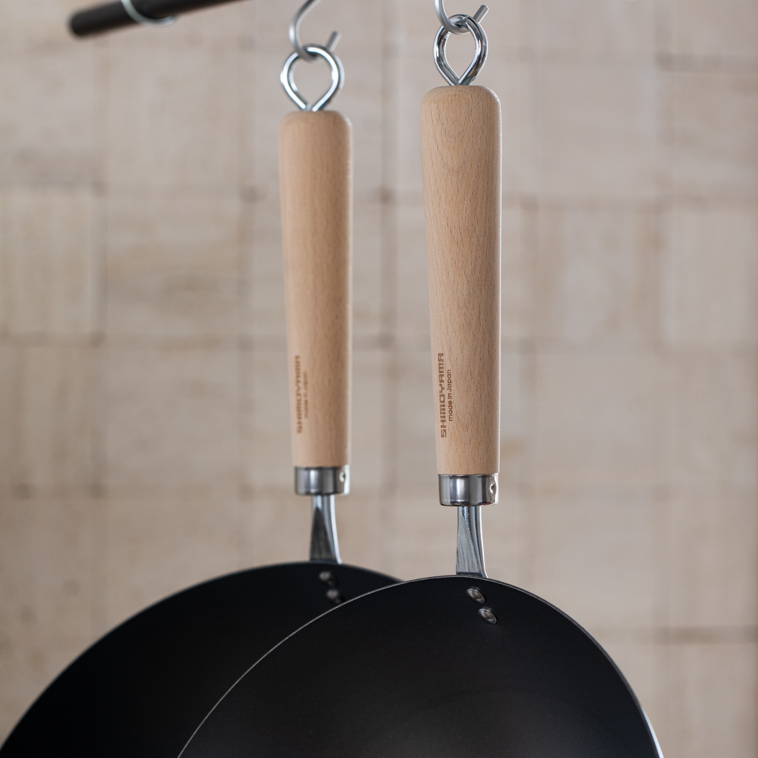 Shimoyama Japanese Nitrided Carbon Steel Wok