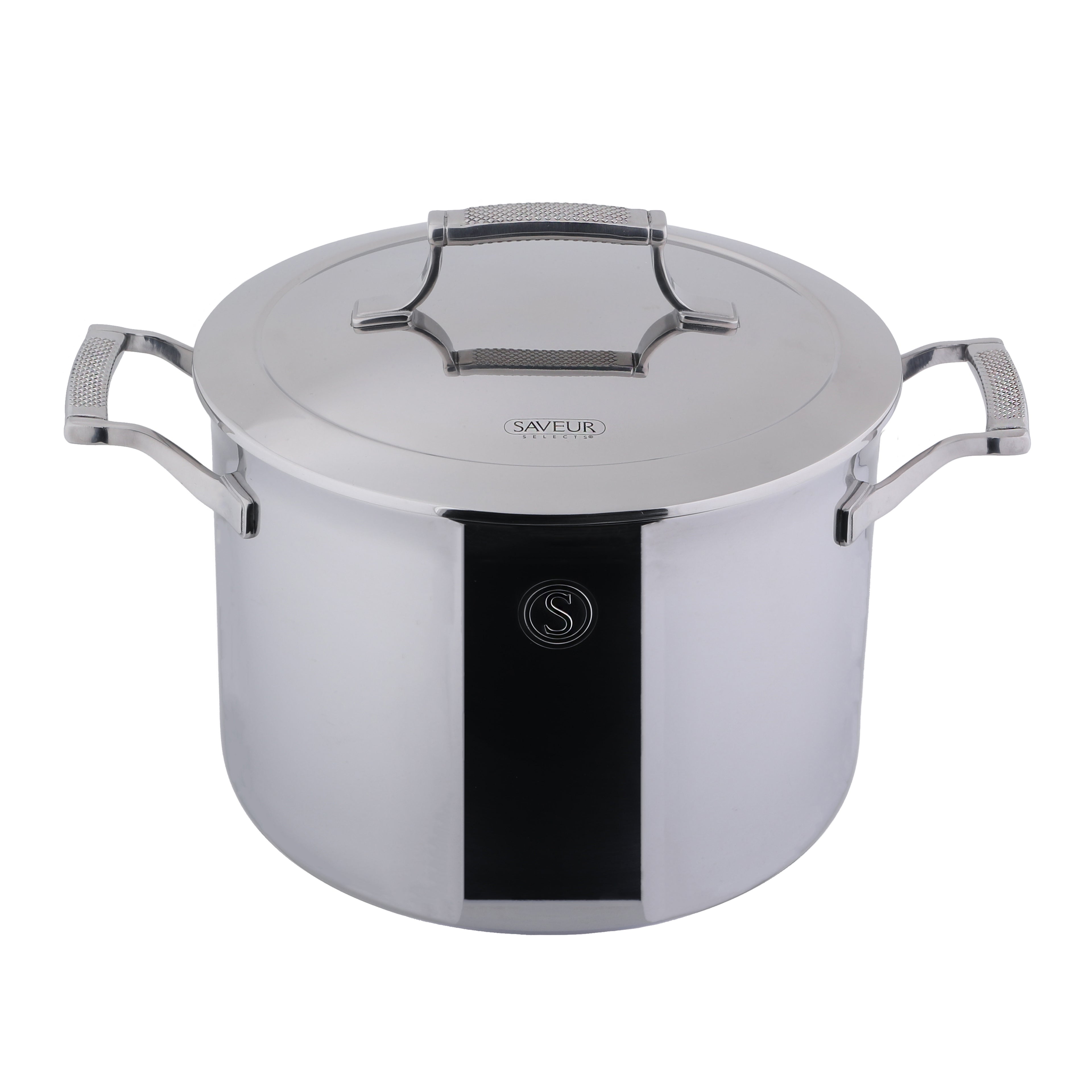 Saveur Selects Voyage Series Tri-ply 7.5L Stockpot with Double walled Insulating Lid - 25cm