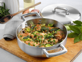 Samuel Groves Urban Series 30cm Stainless Steel Triply Chefs Pan with Domed Lid