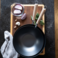 SHIMOYAMA Imported Japanese Nitrided Carbon Steel Wok 30cm