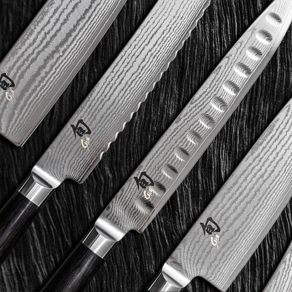 SHUN Scalloped Chef's Knife 8" (20.0cm) - Black