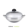 DOME 33CM Tri-ply Stainless steel wok with adjustible vent lid