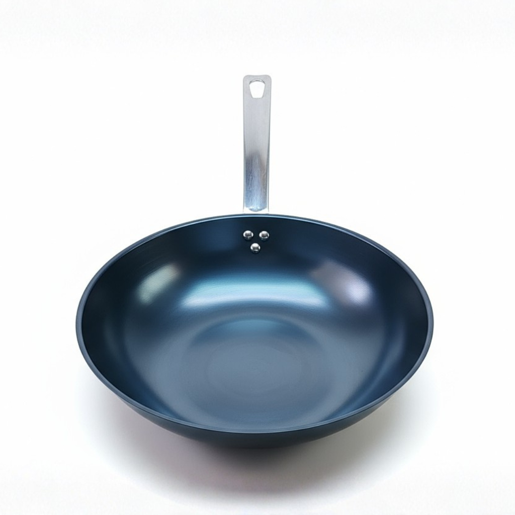 NITRI-BLACK™ - With Stainless Steel Handle Carbon Steel Wok - 33cm