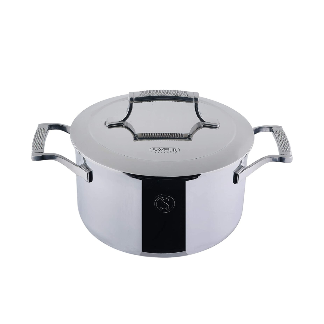Saveur Selects Voyage Series Tri-ply Casserole Pot with Double walled Insulating Lid - 22cm