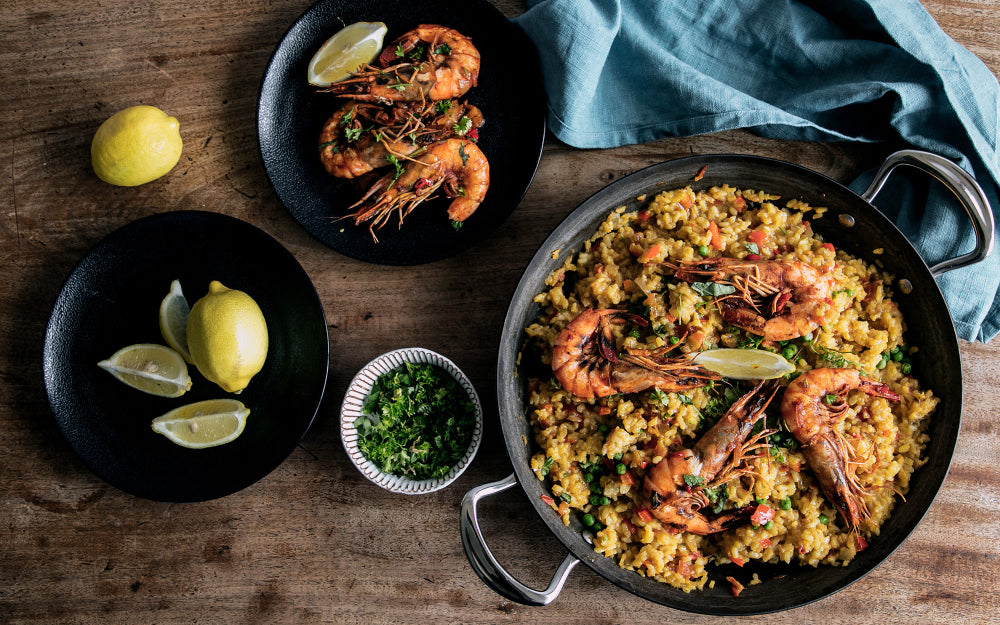 Samuel Groves Seasoned Carbon Steel 12” / 30cm Paella Pan
