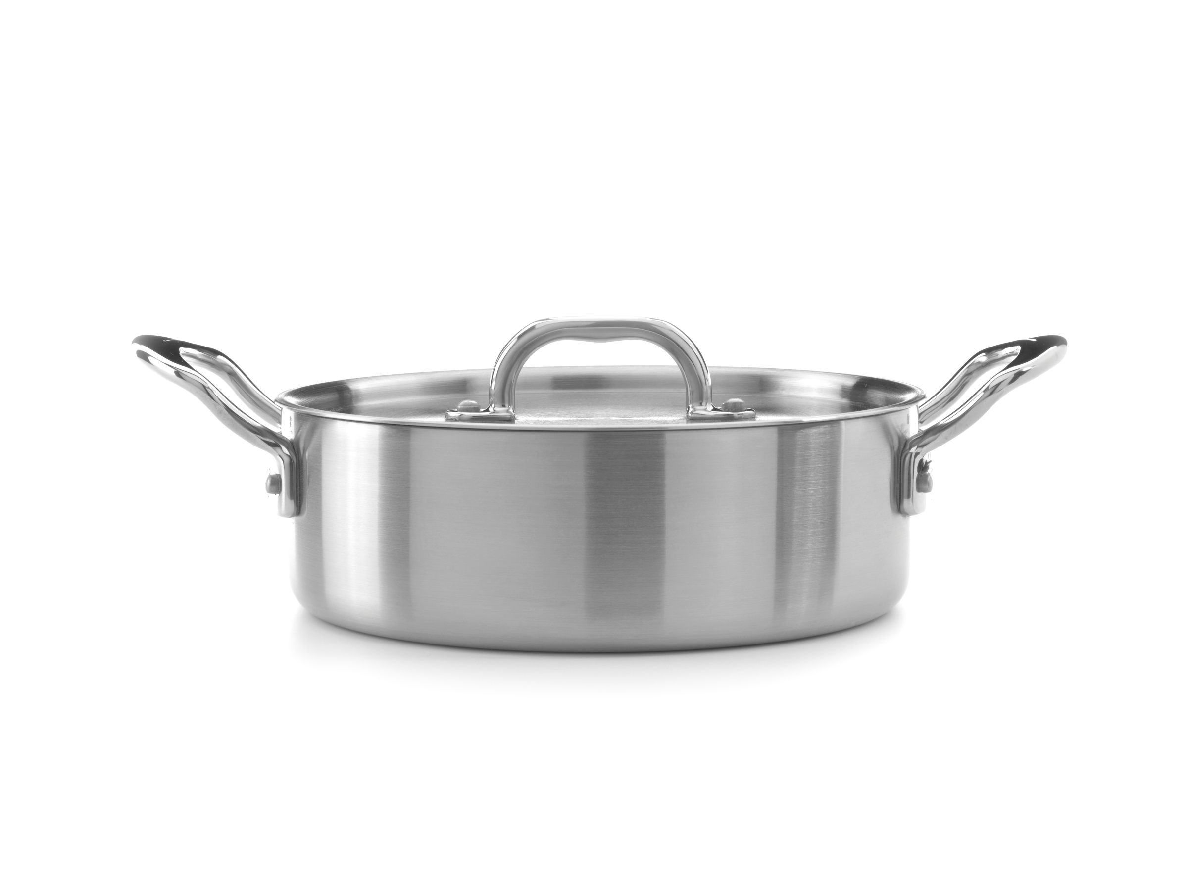 Samuel Groves Classic Stainless Steel Triply Sauté pan with Side Handles & Lid - 26cm