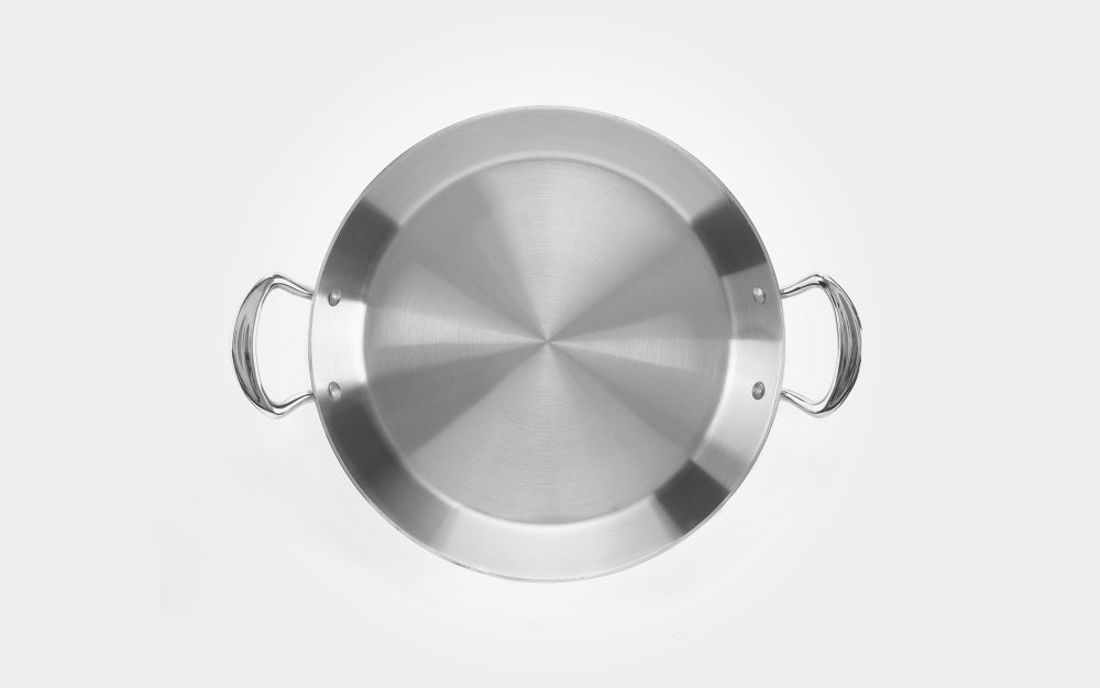 Samuel Groves Classic Stainless Steel Triply Paella Pan - 26cm