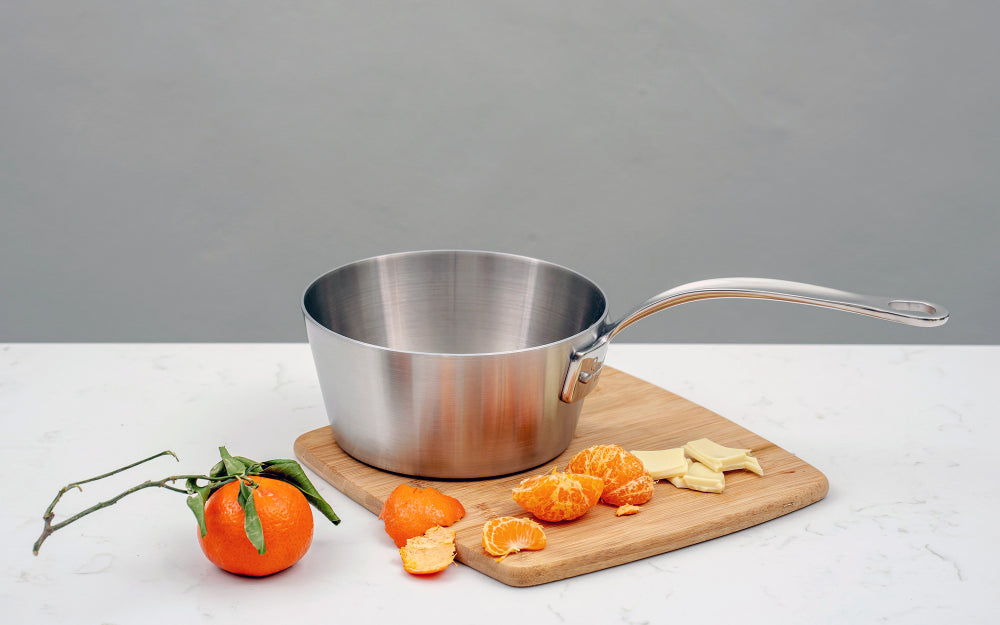 Samuel Groves Classic Stainless Steel Triply Tapered Saucepan - 22cm