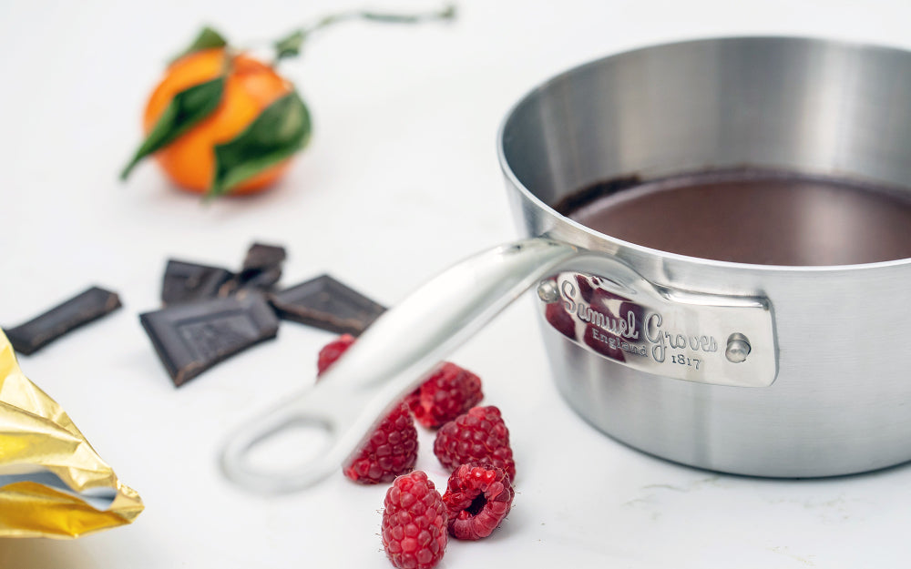 Samuel Groves Classic Stainless Steel Triply Tapered Saucepan - 22cm
