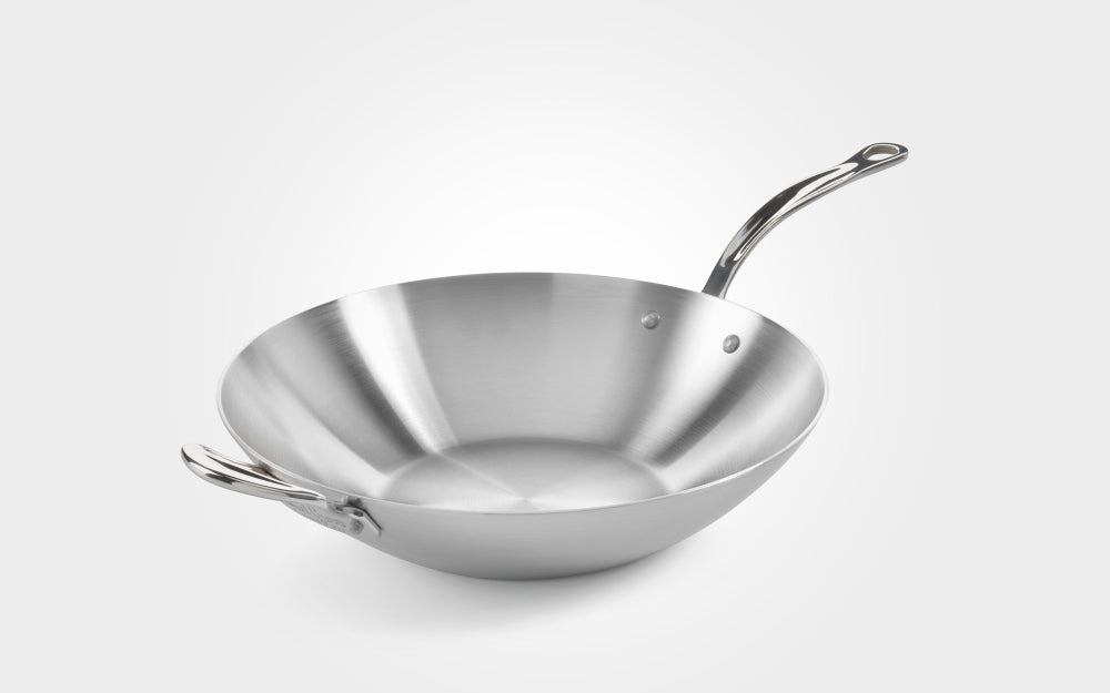 Samuel Groves Classic Stainless Steel Triply Dual Handle Wok - 40cm