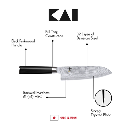 SHUN Classic Santoku Knife - 18cm