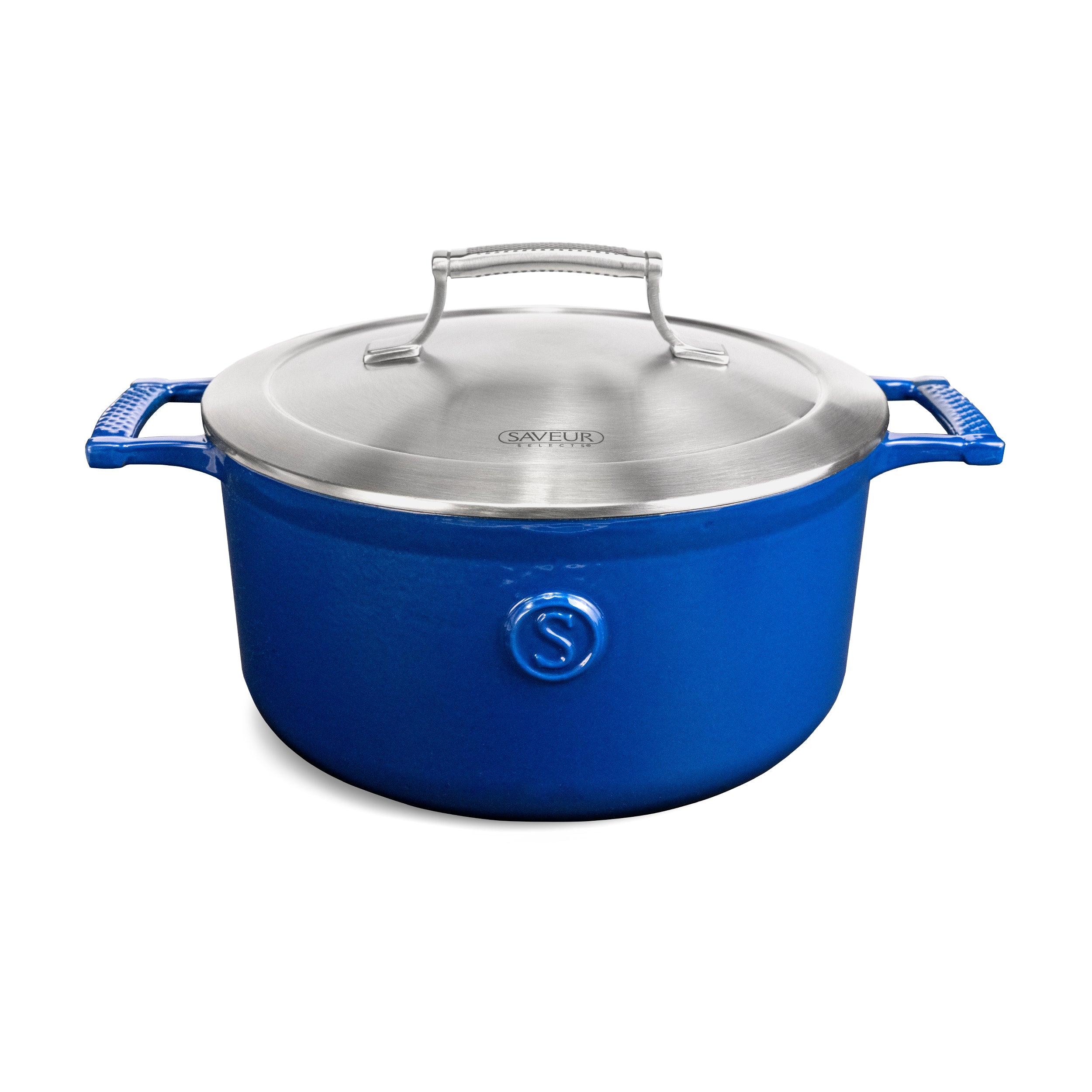 Saveur Selects Voyage Series Enamelled Cast Iron Casserole with Double Walled Insulating Lid - 25cm