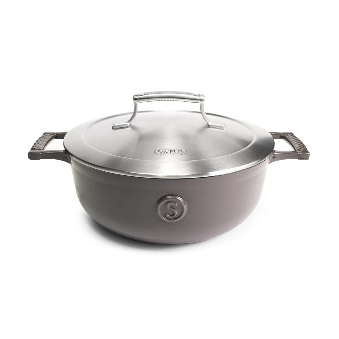Saveur Selects Enamelled Cast Iron Saucier with Lid / 25cm