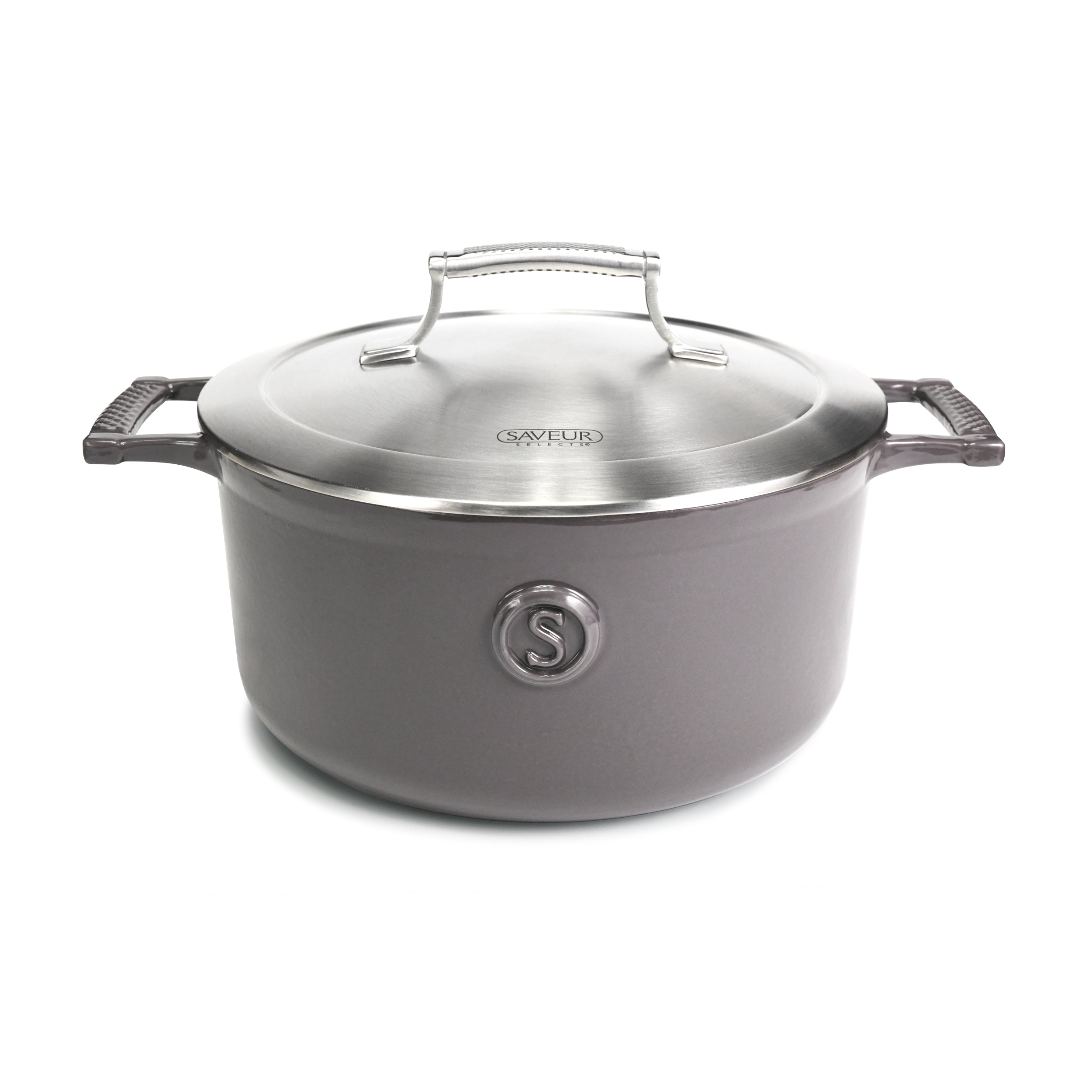 Saveur Selects Voyage Series Enamelled Cast Iron Casserole with Double Walled Insulating Lid - 25cm