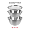 SHIMOYAMA Stainless Steel 3pc Bowl Set