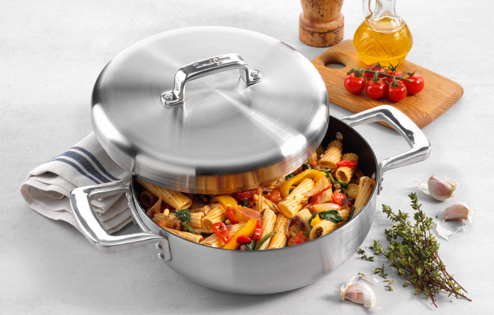 Samuel Groves Urban Series 30cm Non-stick Triply Chefs Pan with Domed Lid