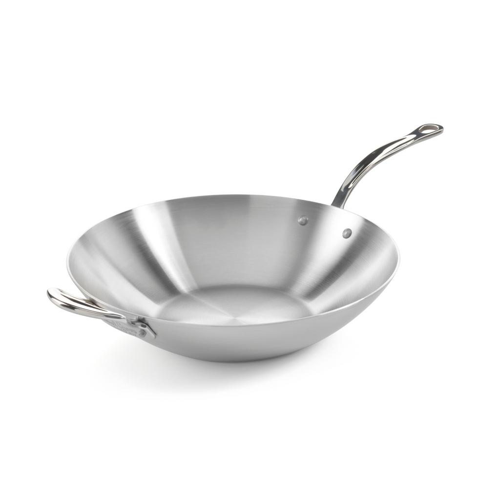 Samuel Groves Classic Stainless Steel Triply Dual Handle Wok - 40cm