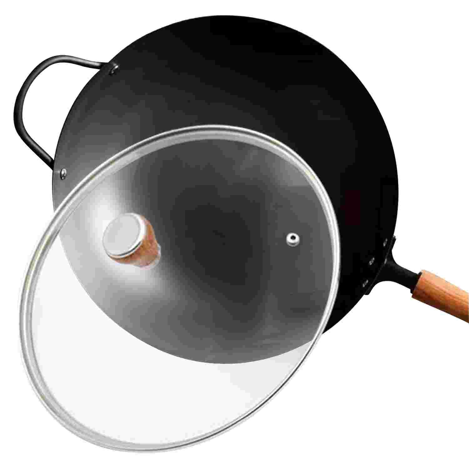 Minotedo NITRI-BLACK™ Carbon Steel WOK - 33cm