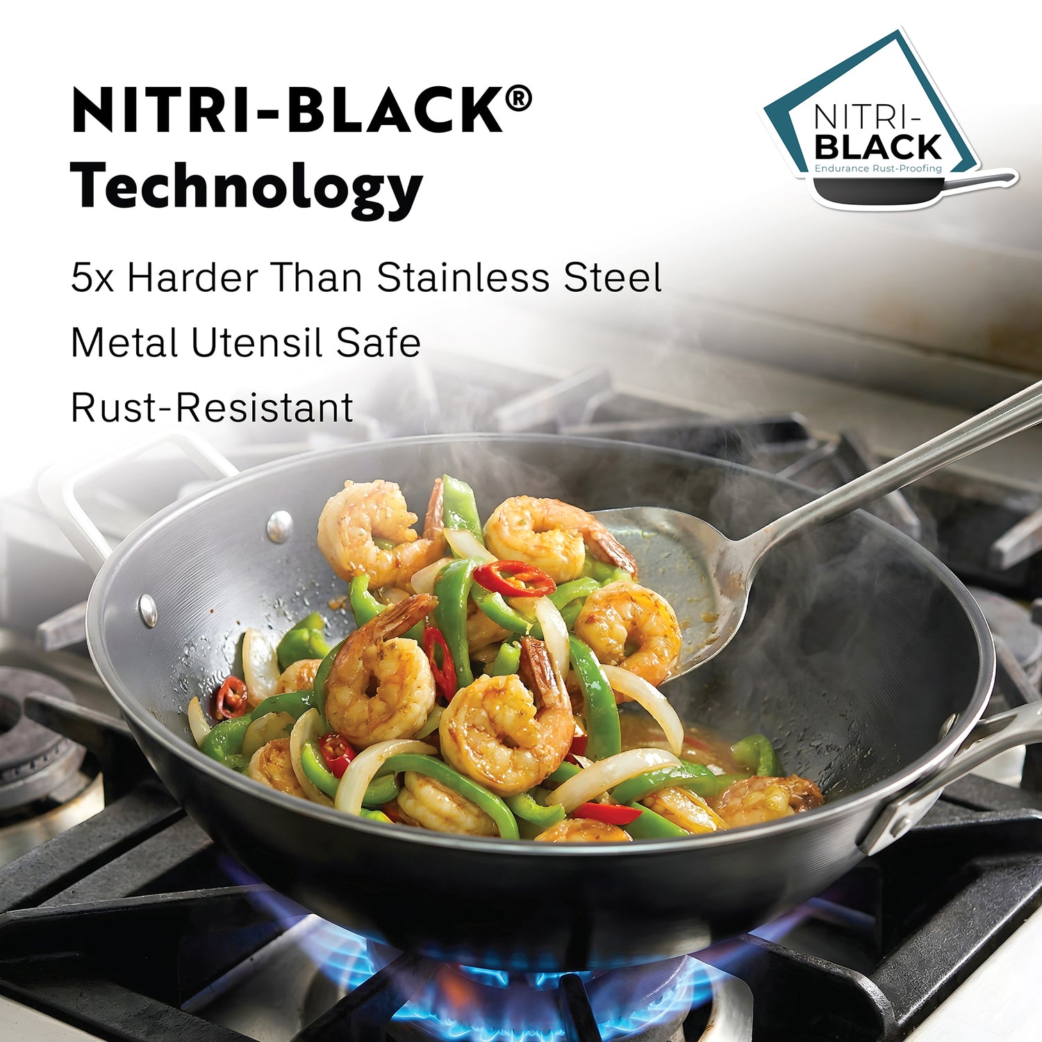 Procasa Pre-seasoned Tri-ply Carbon Steel WOK 35cm - PRE-ORDER