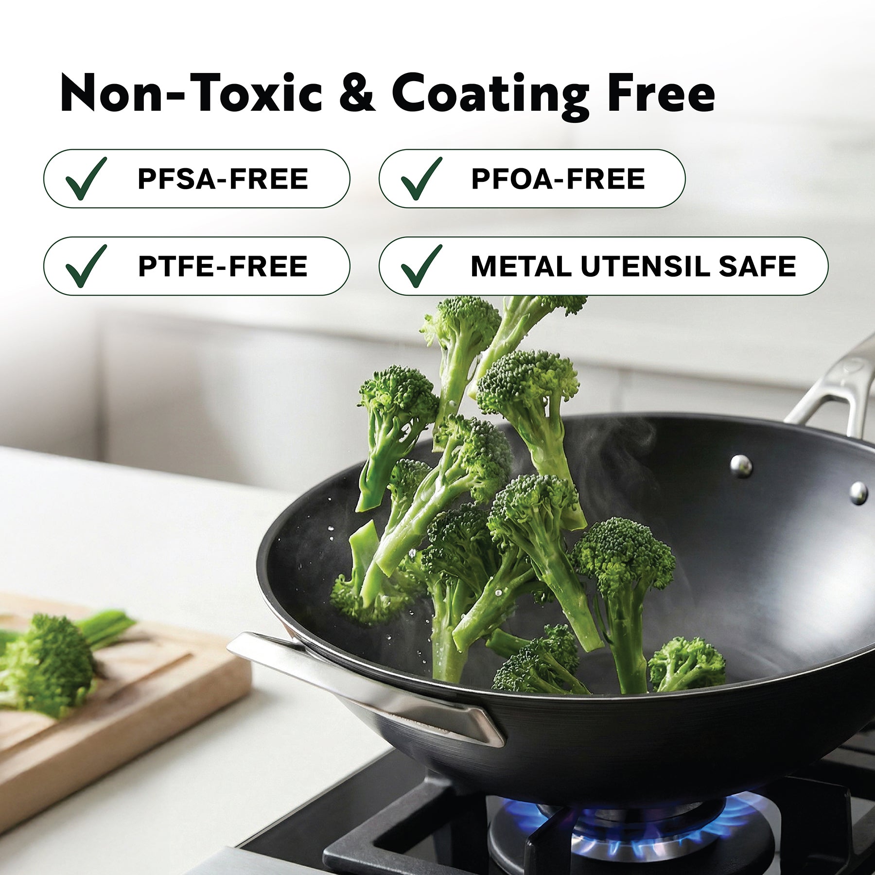 Procasa Pre-seasoned Tri-ply Carbon Steel WOK 35cm - PRE-ORDER