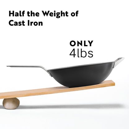 Procasa Pre-seasoned Tri-ply Carbon Steel WOK 35cm - PRE-ORDER